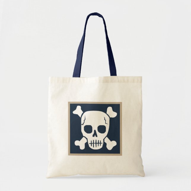 Tote A bolsa de praia do crânio (Frente)