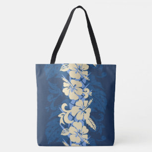 Tote A bolsa de praia floral do hibiscus havaiano de