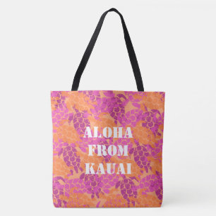 Tote A bolsa de praia havaiana do monograma da