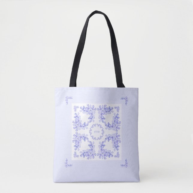 Tote A lavanda pálida delicada floresce o bolsa (Frente)