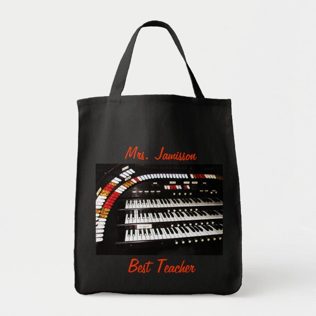 Tote A melhor bolsa de canvas do professor, apreciação, (Frente)
