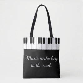 Tote A música é a chave ao bolsa do piano da alma