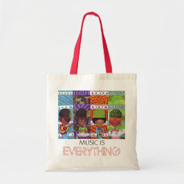 Tote A música é tudo saco do bolsa e da biblioteca