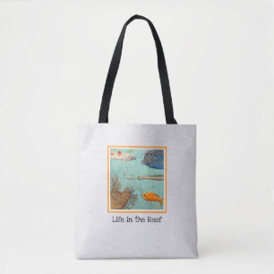 Tote A vida na bolsa dos recifes