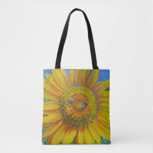 Tote Abelhas de girassol Bolsa