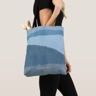Tote Abstrato costeira Shades de Bolsa azul