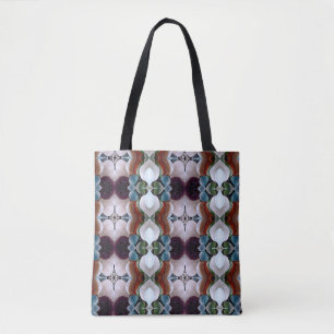 Tote Abstrato de vidro marinho de muitas cores bolsa