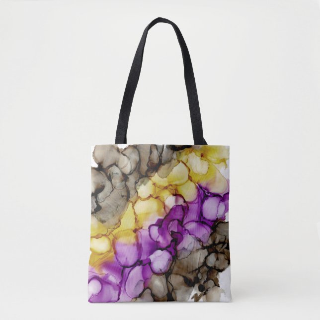 Tote Abstrato púrpura Bolsa médio (Frente)