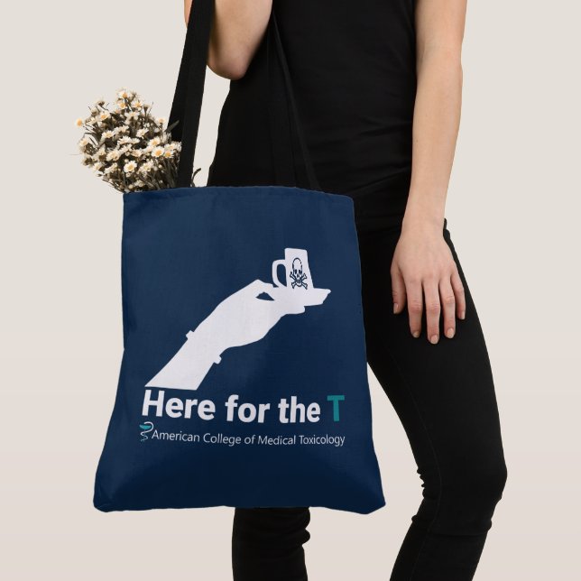 Tote ACMT Here para o azul Bolsa T (Close Up)
