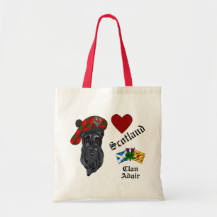 Tote Adair Scottie Dog w/Tartan Tam Love Scotland Bolsa