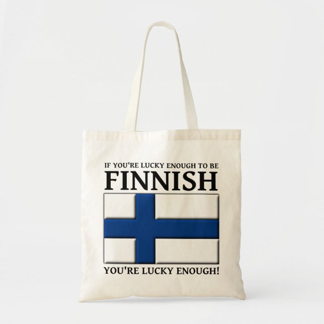 Tote Afortunado bastante para ser o bolsa finlandês do (Frente)