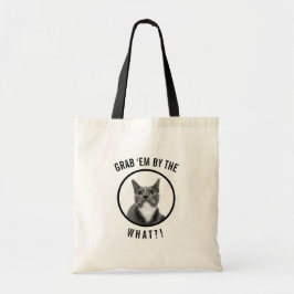 Tote Agarre-os pelo bolsa engraçado do gato do trunfo