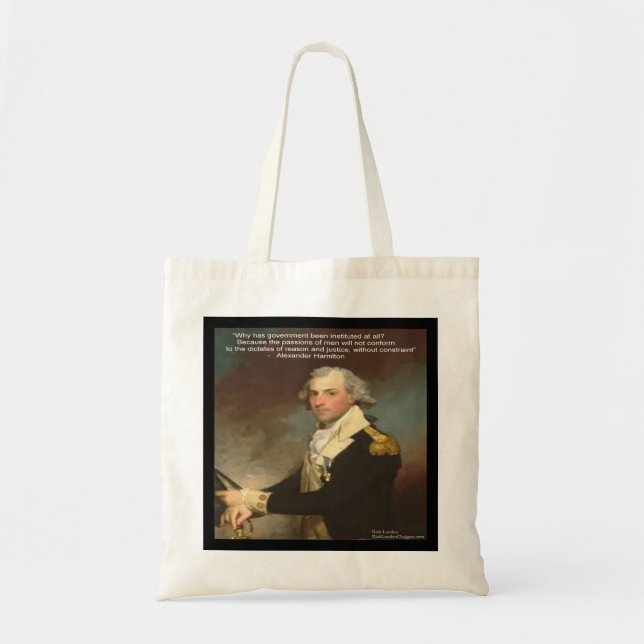 Tote Alexander Hamilton & "Por que Governo" Bolsa para  (Frente)