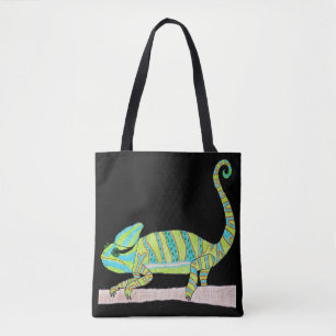 Tote All-Over - Camaleão Verde (preto)