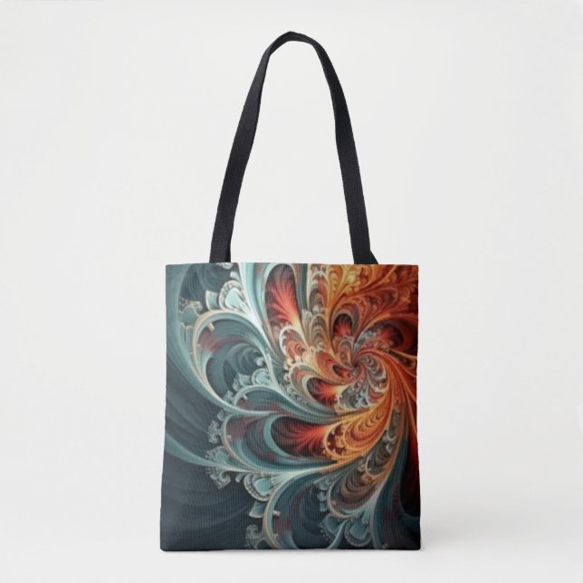 Tote Allover Fractal Impressão Bolsa (Frente)