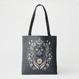Tote Alto Vibor - Bolsa de Cristais e Gatos Pretos