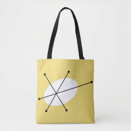 Tote Amarelo Azzle por todo o bolsa preto