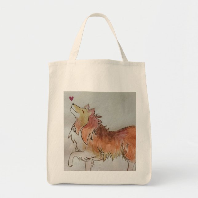 Tote Ame Minha Collie Comprando Bolsa (Frente)
