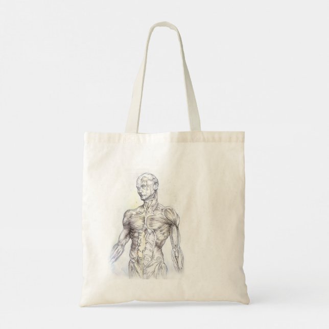 Tote Anatomia artística Ilustração de Bolsa de Shopping (Verso)