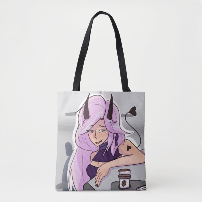 Tote Anime Demon Girl Character Bolsa (Frente)