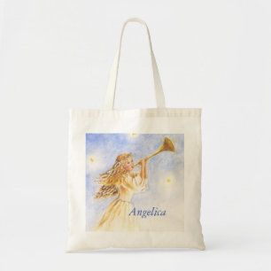 Tote Anjo Bolsa de Natal Com Banda de Algodão Personali