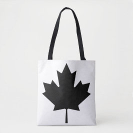Tote (AOP) Bolsa do ombro - Preto/Branco do Folha de Ma