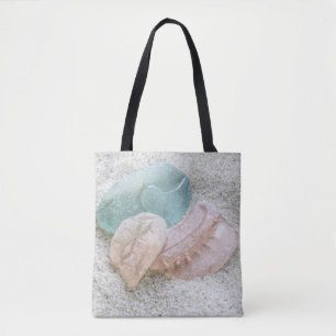 Tote Aqua e vidro do mar de pêssego - bolsa