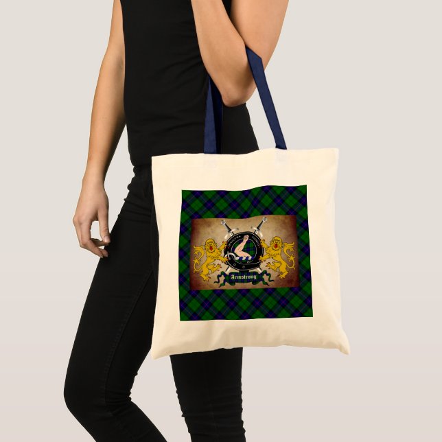 Tote Armstrong Clan Crachá e Tartan Bolsa (Frente (produto))