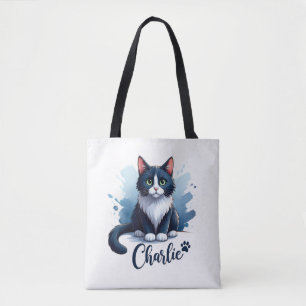 Tote Arte de Gato Fofo Bolsa – Presente para Amantes de