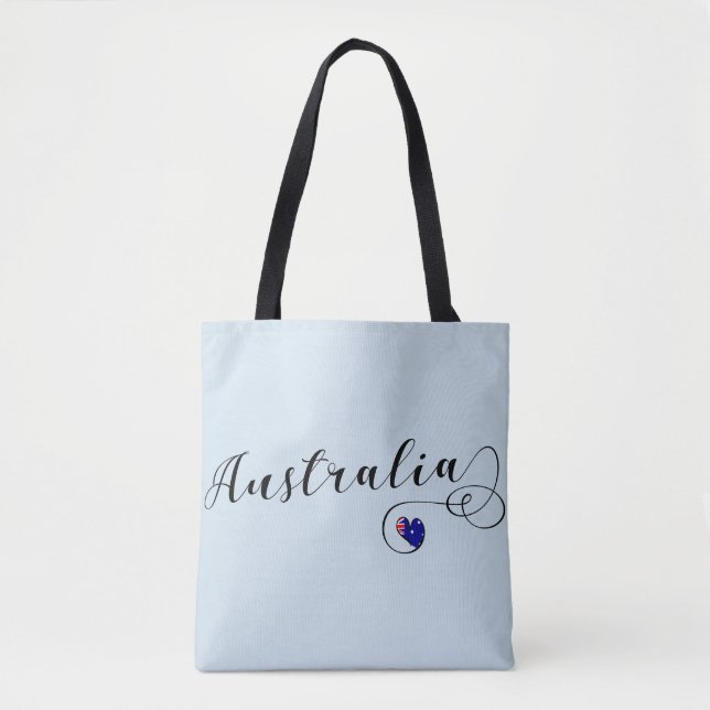 Tote Austrália Heart Bolsa de compra, australiana (Frente)