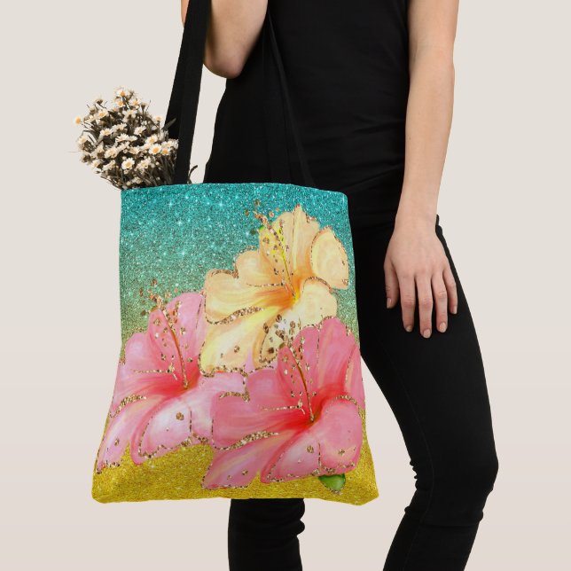 Tote Avant Garde Floral Bolsa Ver Trás (Close Up)