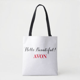Tote Avon "Hello Beautiful" Bolsa com Alças Pretas