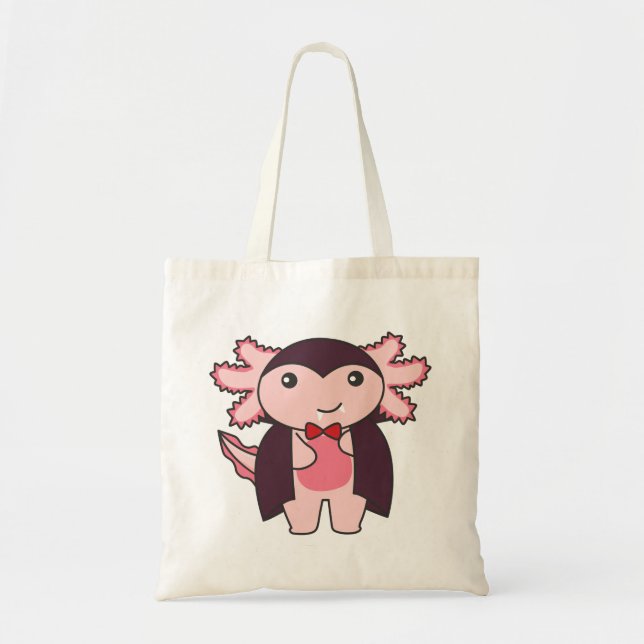 Tote Axolotl Halloween Cute Devil Vampire Bolsa (Frente)