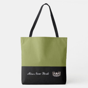 Tote Azeitona de prata do Saco-LRGE do bolsa da coroa