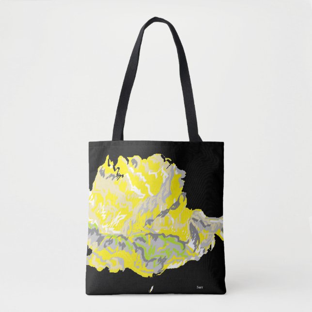 Tote Bag Amarelo Rose em Dark (Frente)