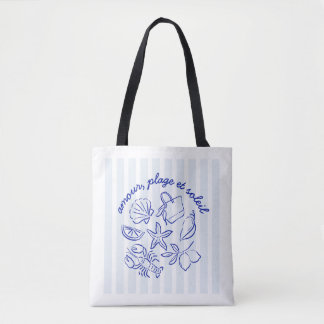 Tote Bag – Amour, Plage & Soleil