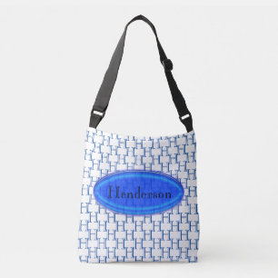 Tote Bag (ao) - Blue Nameplate e Initial