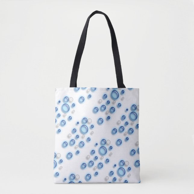 Tote Bag (ao) - Bolhas Azuis (Frente)