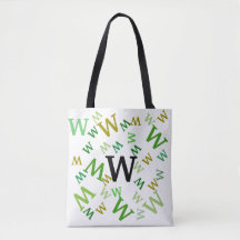 Tote Bag (ao) - Cartas em verde