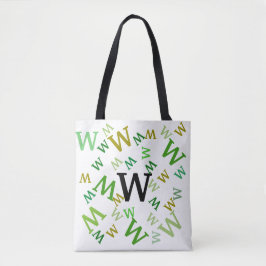 Tote Bag (ao) - Cartas em verde