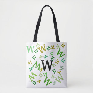 Tote Bag (ao) - Cartas em verde