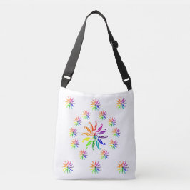 Tote Bag (ao) - Folhas em Rodas Coloridas