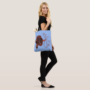 Tote Bag (ao) - Peixe de cobre e Miçangas