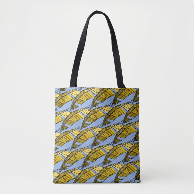 Tote Bag (ao) - Penas Amarelas (Frente)