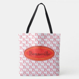Tote Bag (ao) - Red Nameplate e Initial