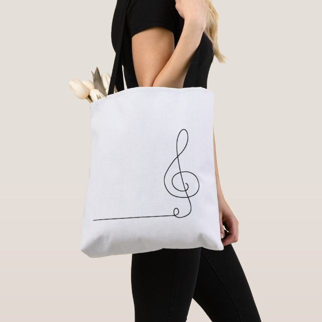 Tote Bag: Arte em Linha (Flute) (Close Up)