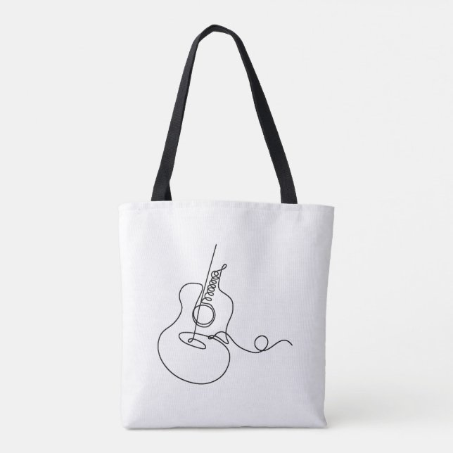 Tote Bag: Arte em Linha (Violão) (Verso)