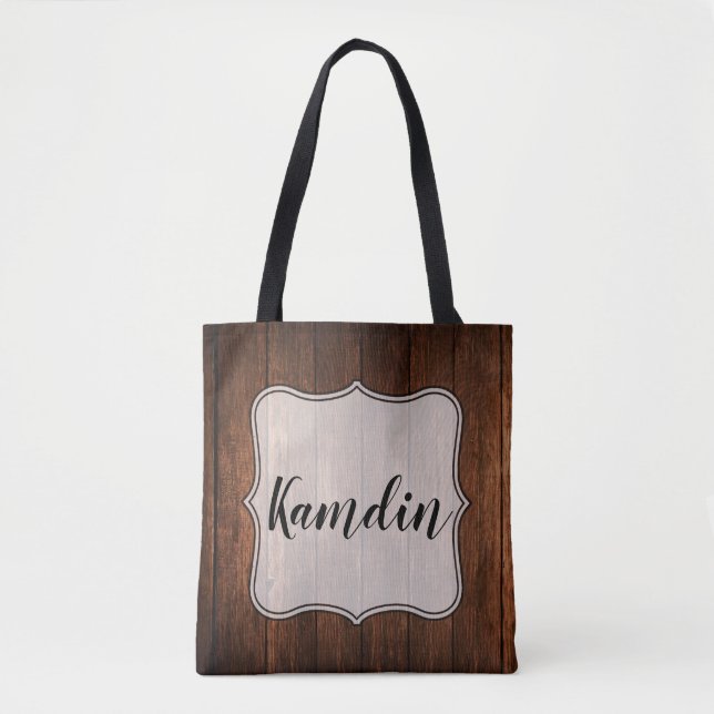 Tote Bag Barn Wood Country Russo (Frente)