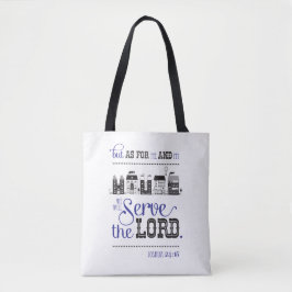Tote bag bible scripture inspired joshua 24