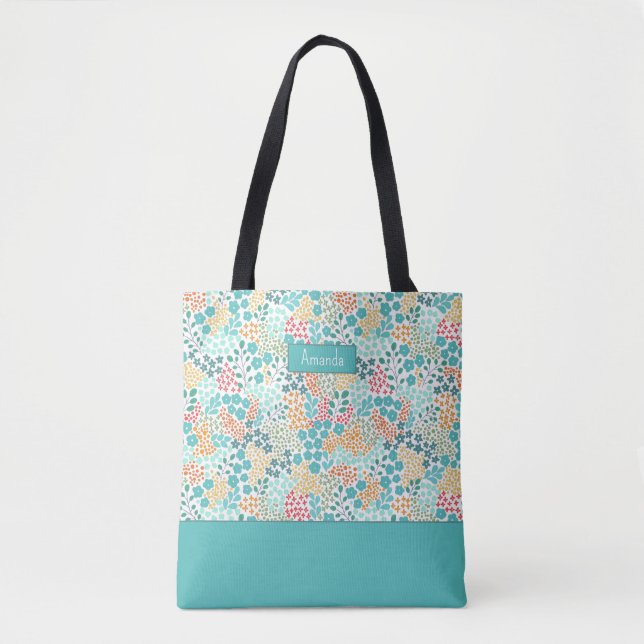 Tote Bag Botânica Colorida (Frente)